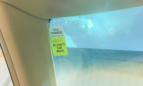 Oil Change Stickers