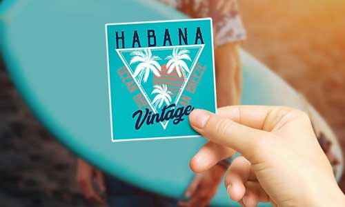 Custom Traveling Square Stickers