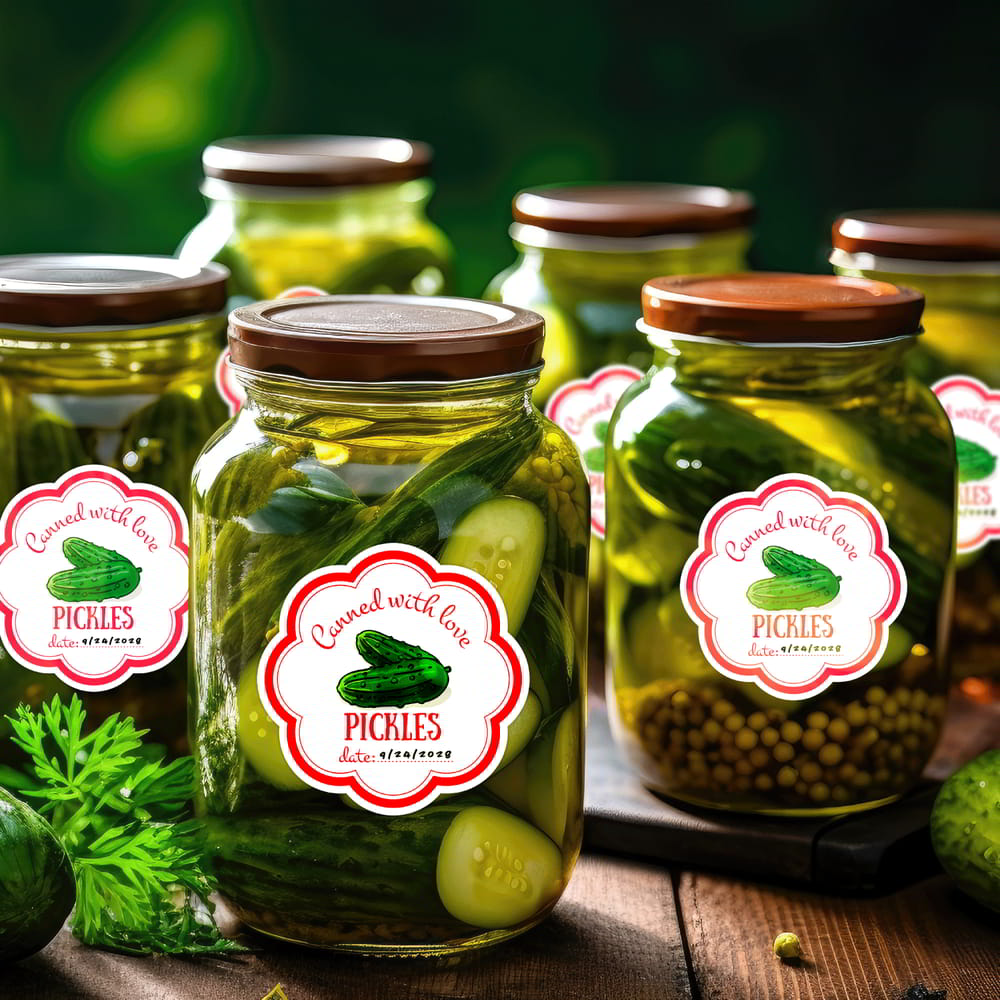 custom pickle canning labels